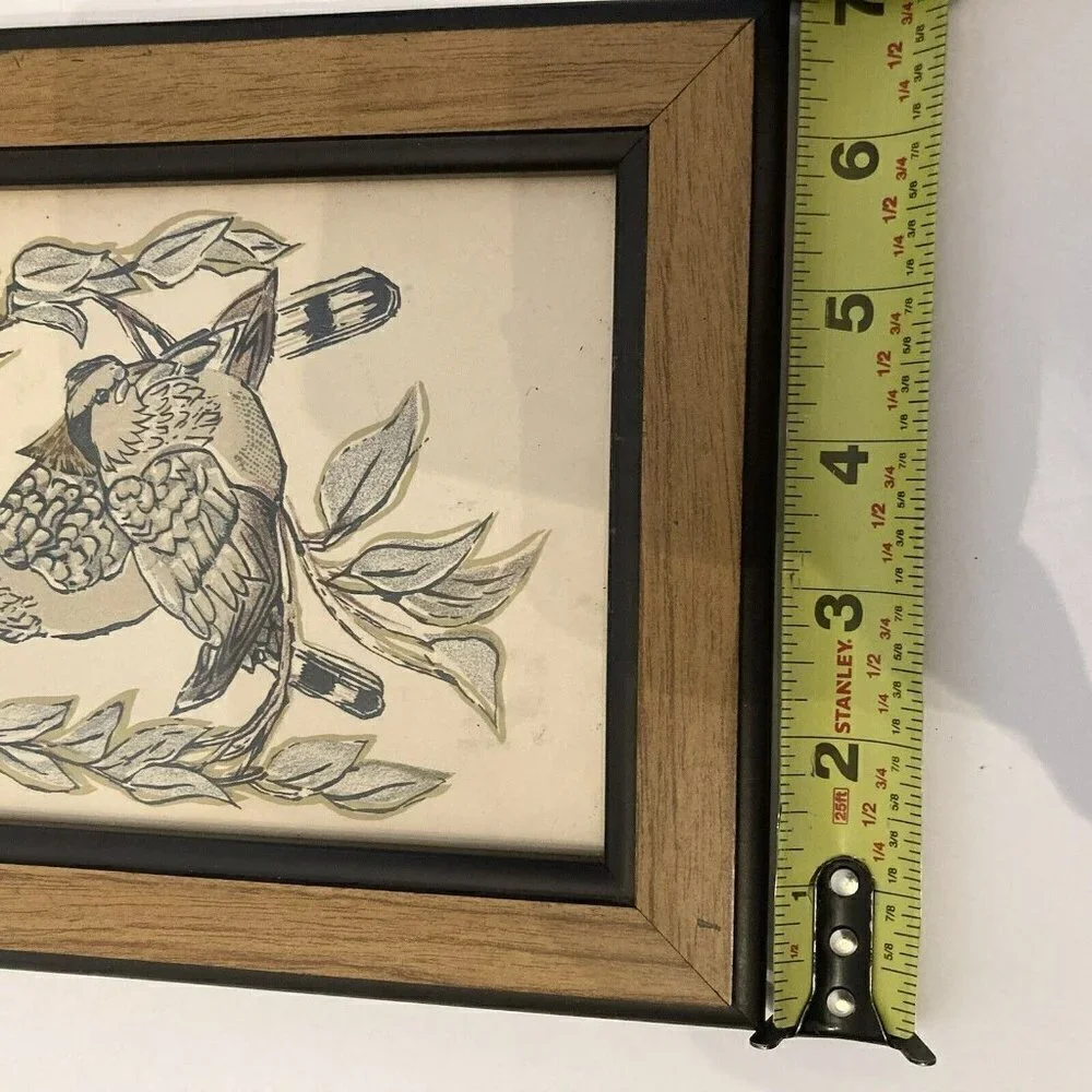 Vtg Julia Mavrogordato Lino Cut Prints Orient Line Top Pigeons Native Companions